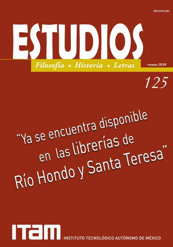 Publicación del no. 125 de la Revista Estudios
