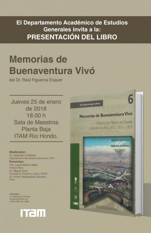 Memorias de Buenaventura Vivó. Ministro de México en España durante los años 1853, 1854 y 1855