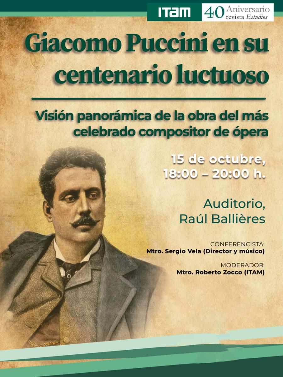Semana de Estudios 2024 | Conferencia: Giacomo Puccini en su centenario luctuoso.