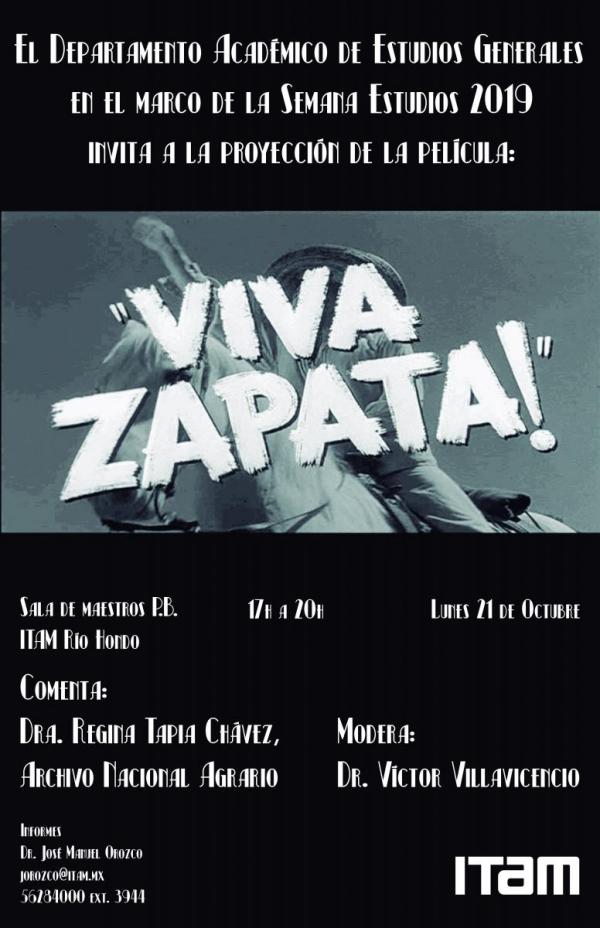 Proyección de la película "¡Viva Zapata!"